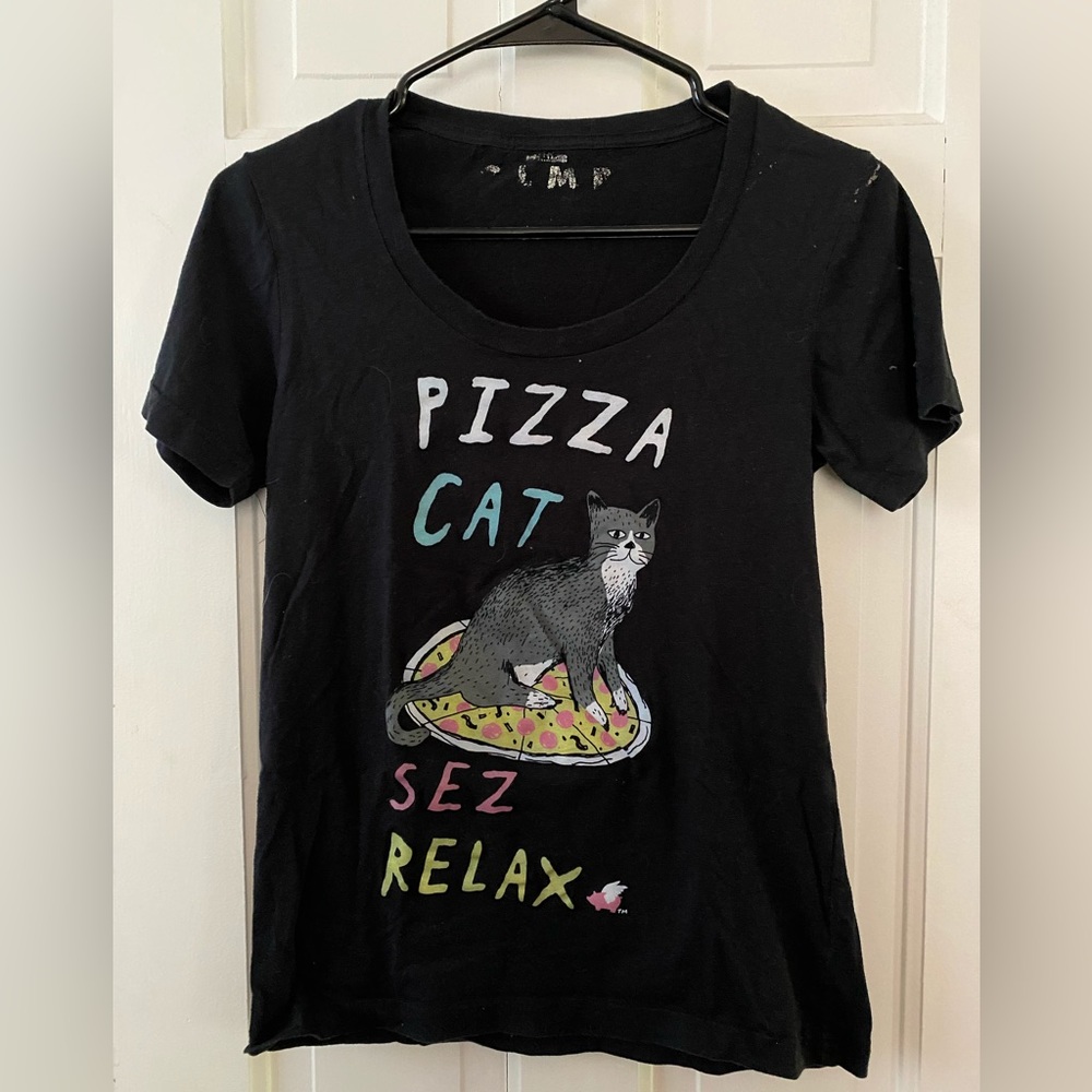Pizza cat sez relax t-shirt